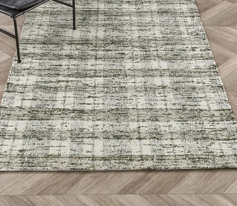 Villa by Classic Home Perth Cotton Wool Area Rug - Green - 5' x 8'