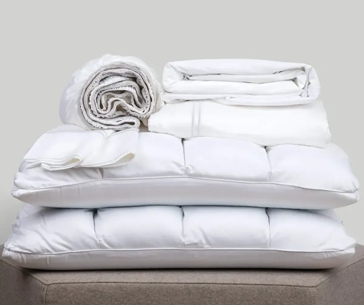 PureCare Cooling Bedding Bundle - Memory Foam - Dove Gray - Split King