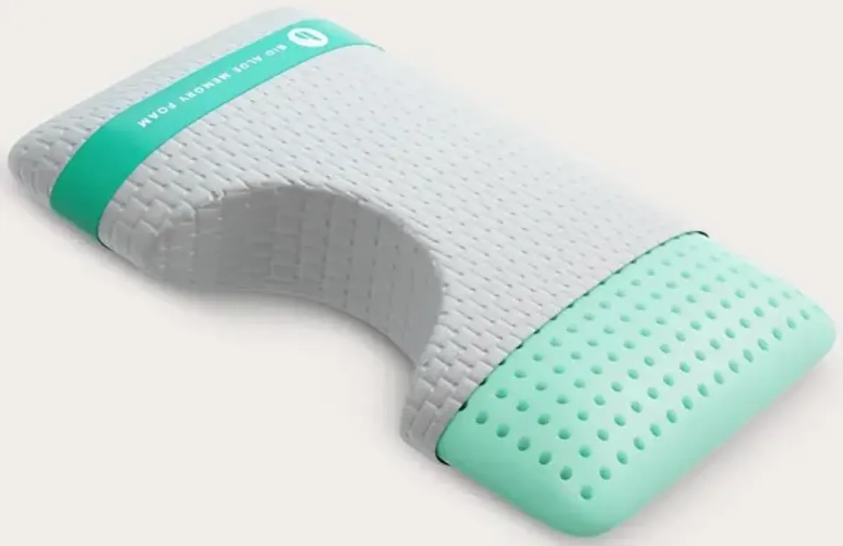 Blu Sleep Bio Aloe Memory Foam Pillow - Memory Foam - Queen Surround