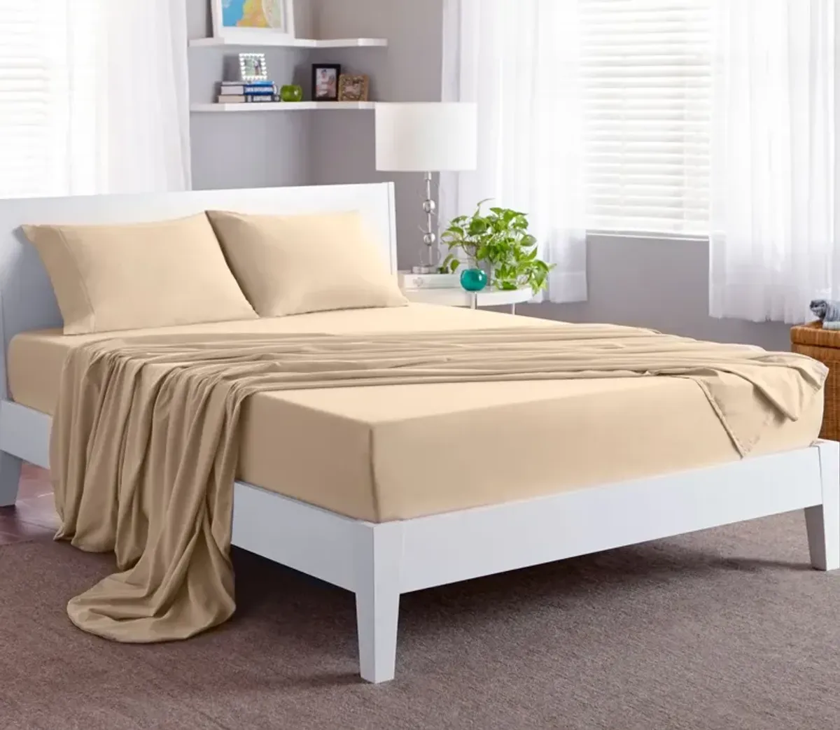 Bedgear Basic Sheet Set - Bone - Twin XL