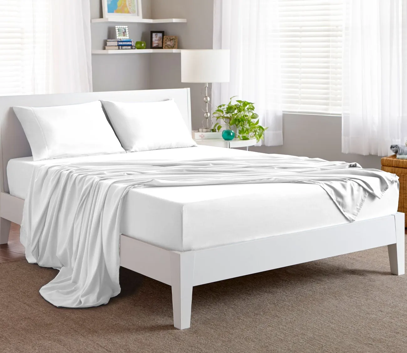 Bedgear Basic Sheet Set - Bright White - Cal King