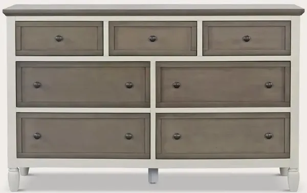 CM Home Delnoir Driftwood 7-Drawer Wide Dresser