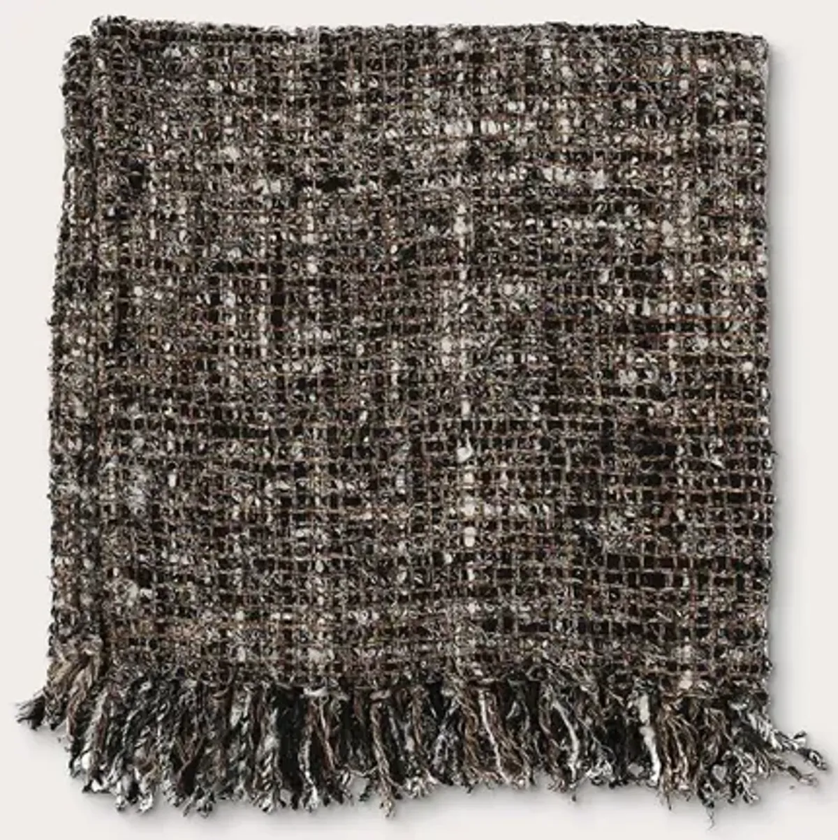 Villa by Classic Home Porter Black Ivory Throw Blanket