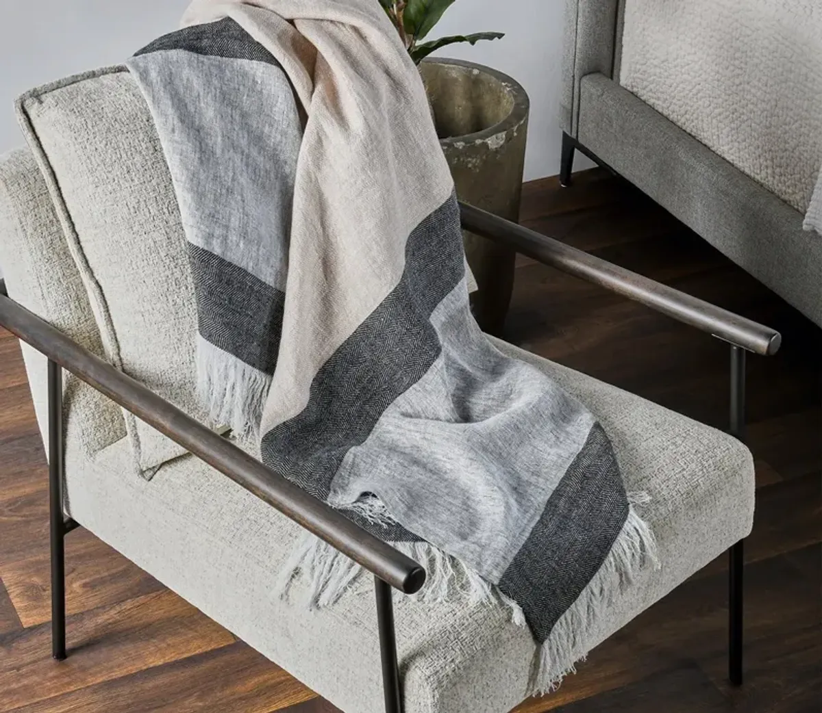 Villa by Classic Home Talara Crafted Throw Blanket - Natural