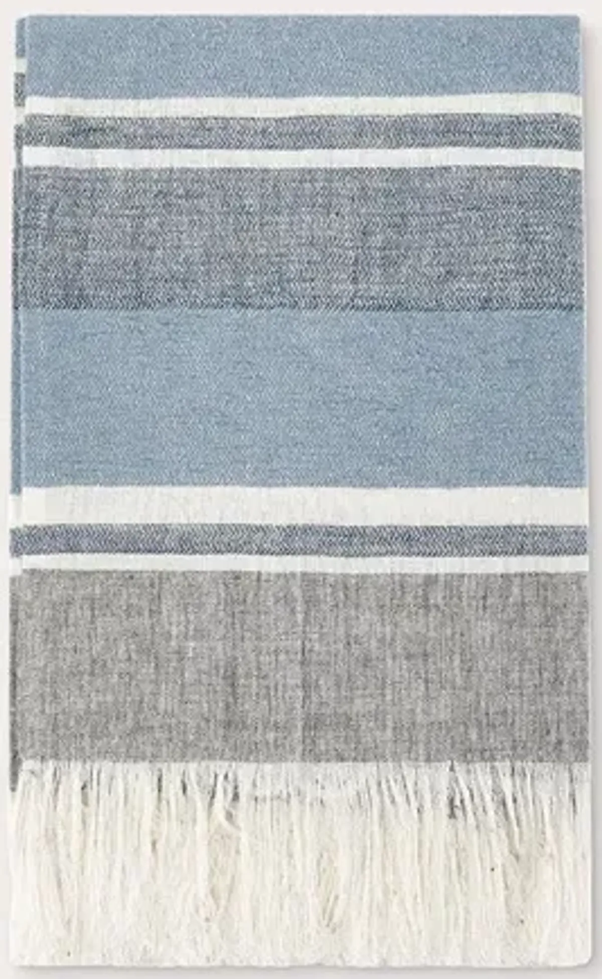 Villa by Classic Home Lima Stripe Throw Blanket - Gray