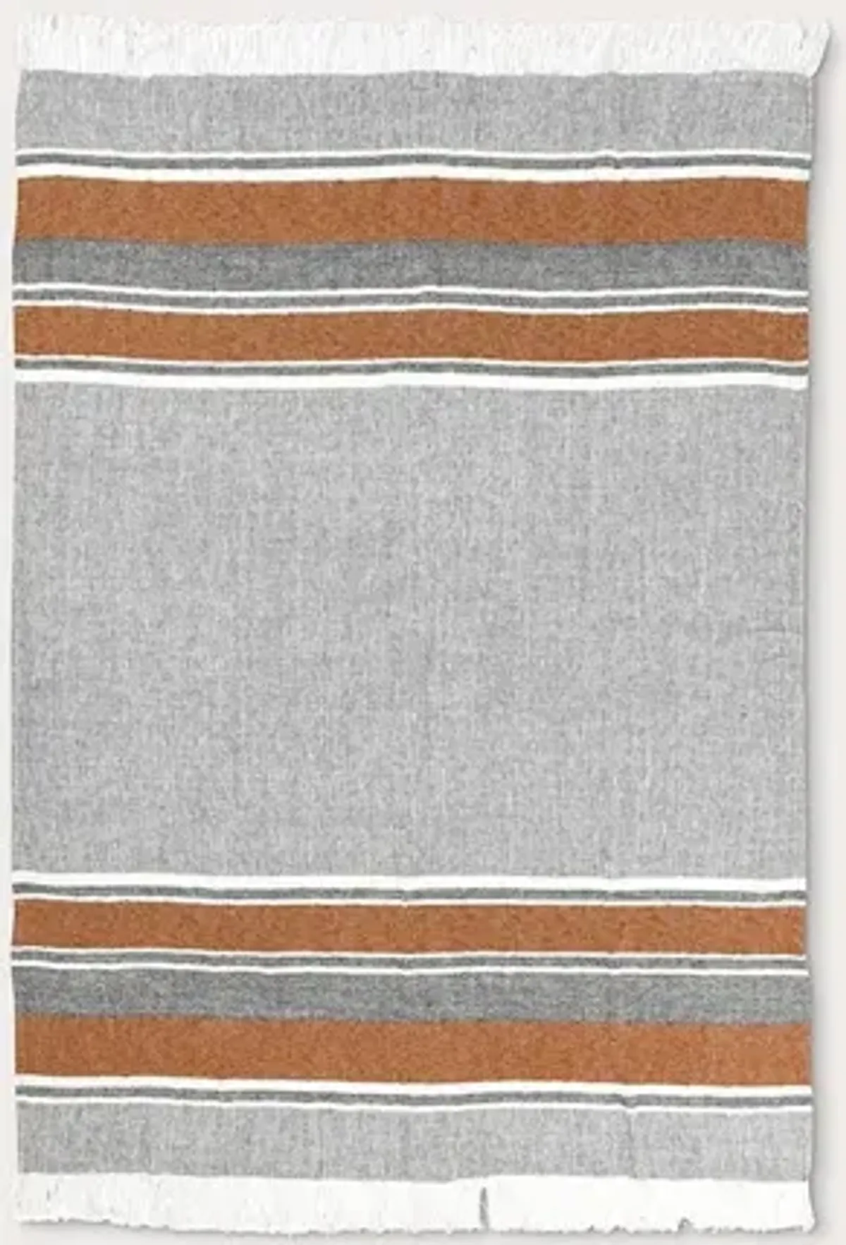 Villa by Classic Home Lima Stripe Throw Blanket - Gray