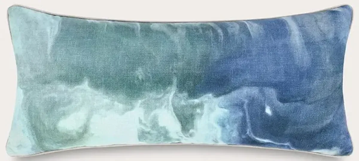 Villa by Classic Home Mantra Capri Blue Multi Throw Pillow Handcrafted