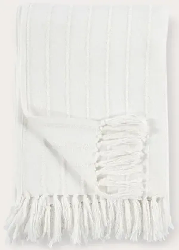 Villa by Classic Home Hunter Throw Blanket - White