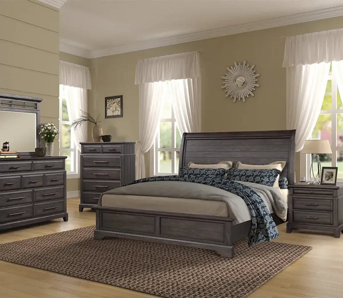 Bernard Furniture Group Bellamy Lane Sleigh Bed - Queen