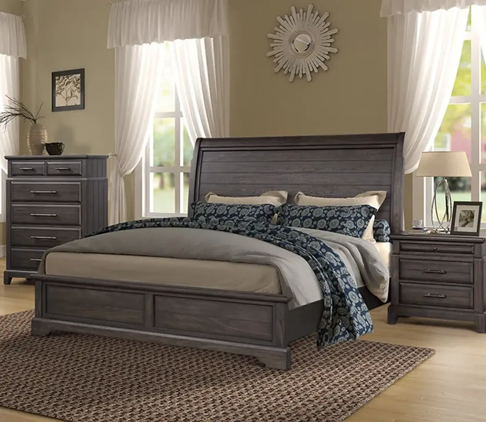 Bernard Furniture Group Bellamy Lane Sleigh Bed - Queen