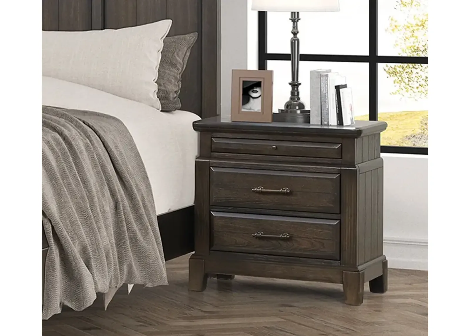 Bernard Furniture Group Bellamy Lane 3-Drawer Nightstand