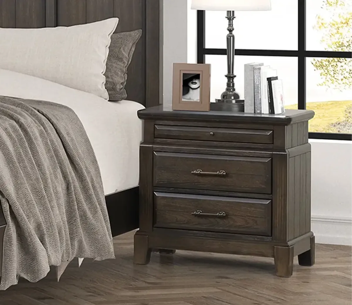 Bernard Furniture Group Bellamy Lane 3-Drawer Nightstand