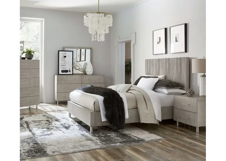 Modus Furniture Argento Bedroom Set - Misty Grey - King