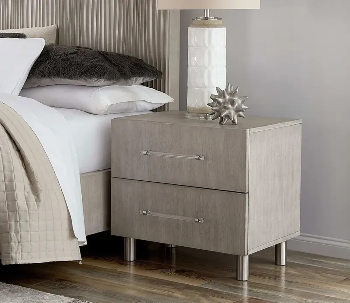 Modus Furniture Argento Bedroom Set - Misty Grey - King