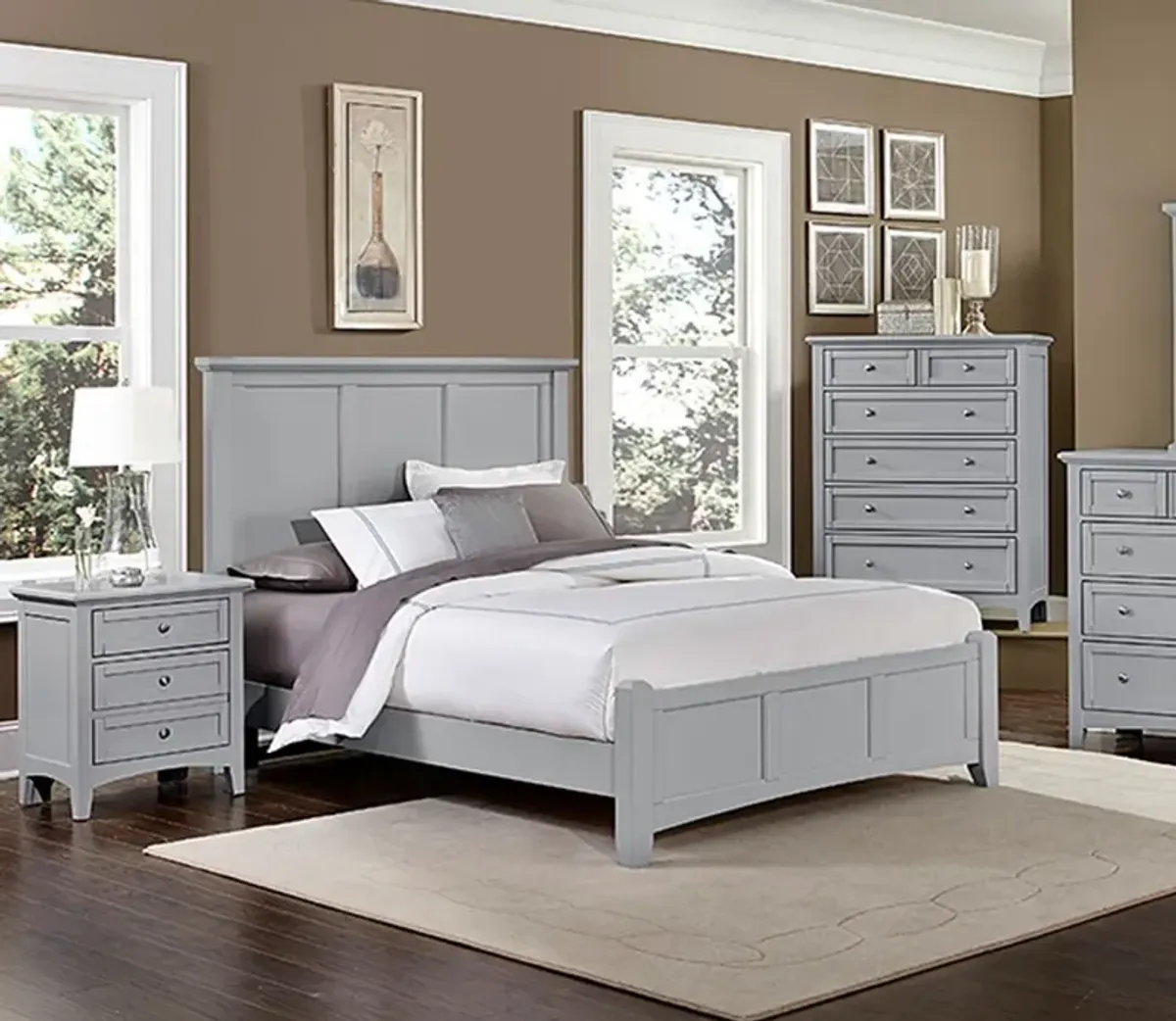 Vaughan Bassett Bonanza Bedroom Set - Merlot - King