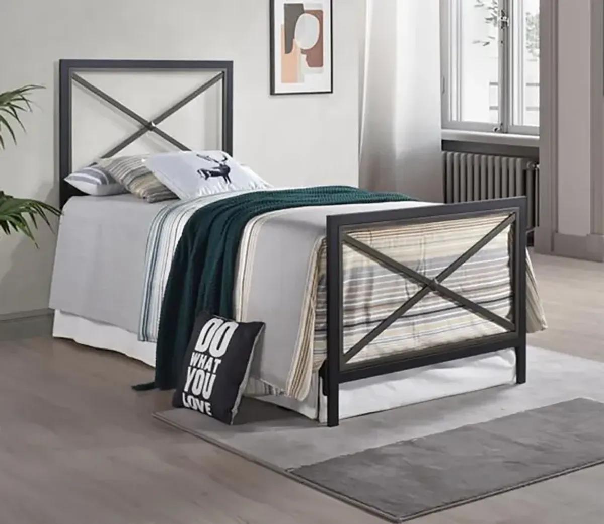 City Mattress Brody Metal Bed - Twin