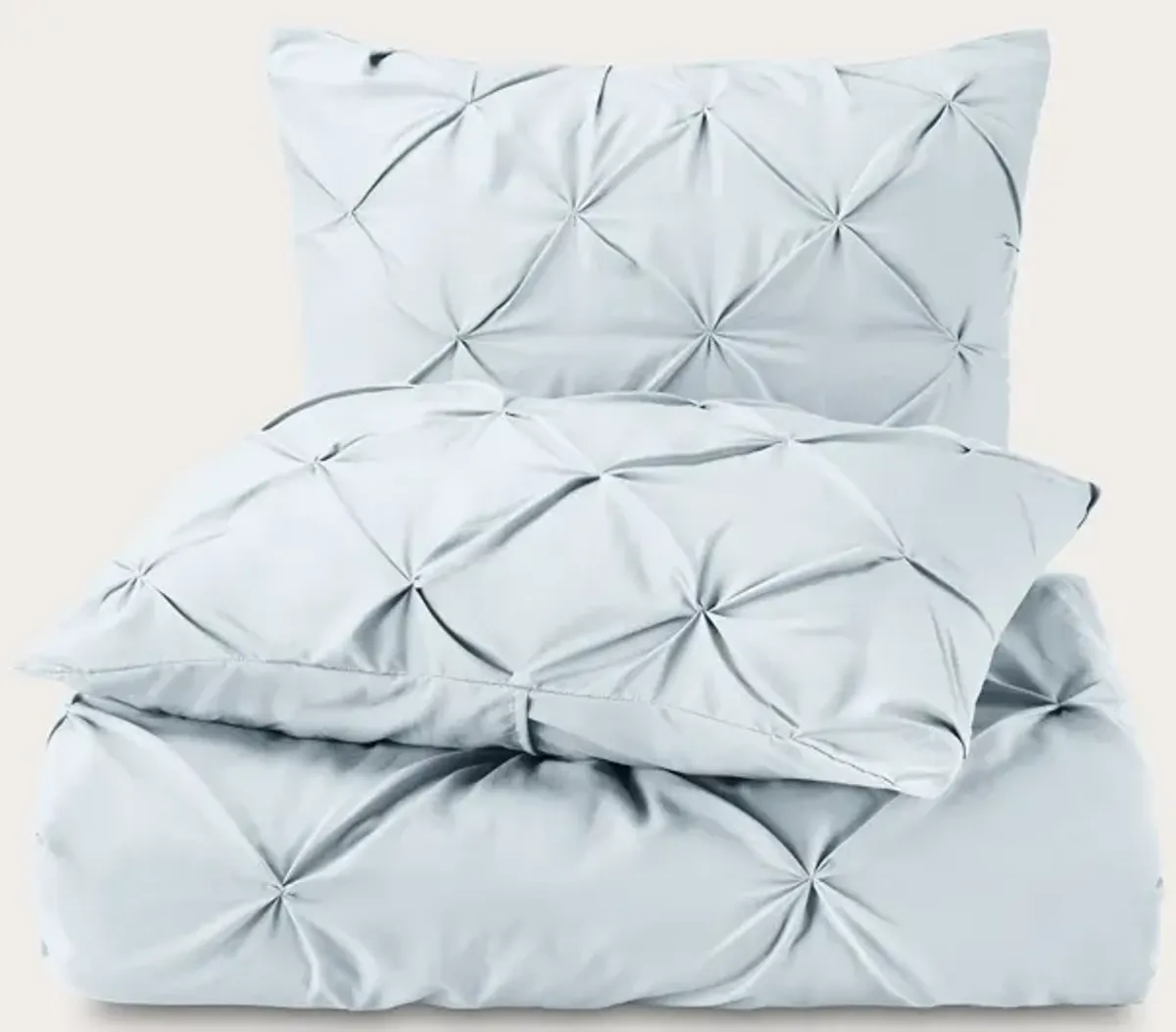 Sleeptone Tranquility Pinch Down Alternative Comforter and Sham Set - White - Twin