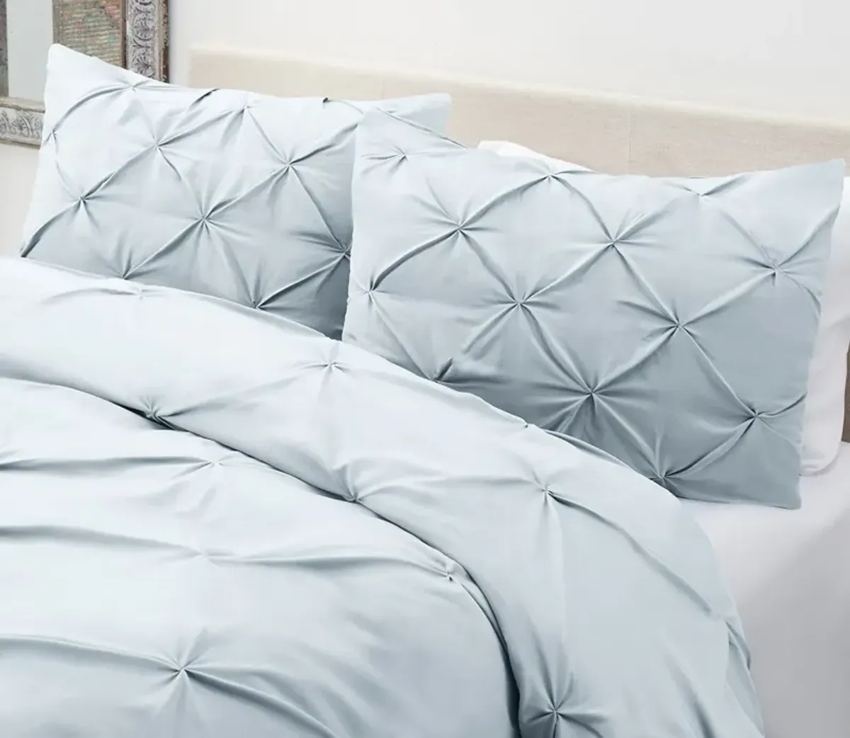 Sleeptone Tranquility Pinch Down Alternative Comforter and Sham Set - Navy - King