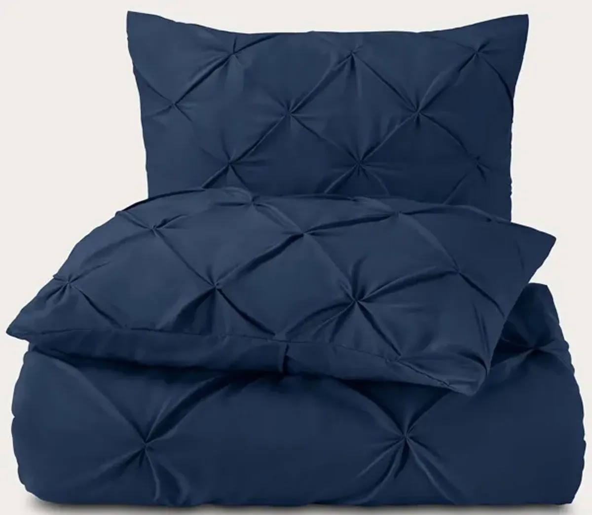 Sleeptone Tranquility Pinch Down Alternative Comforter and Sham Set - Navy - King