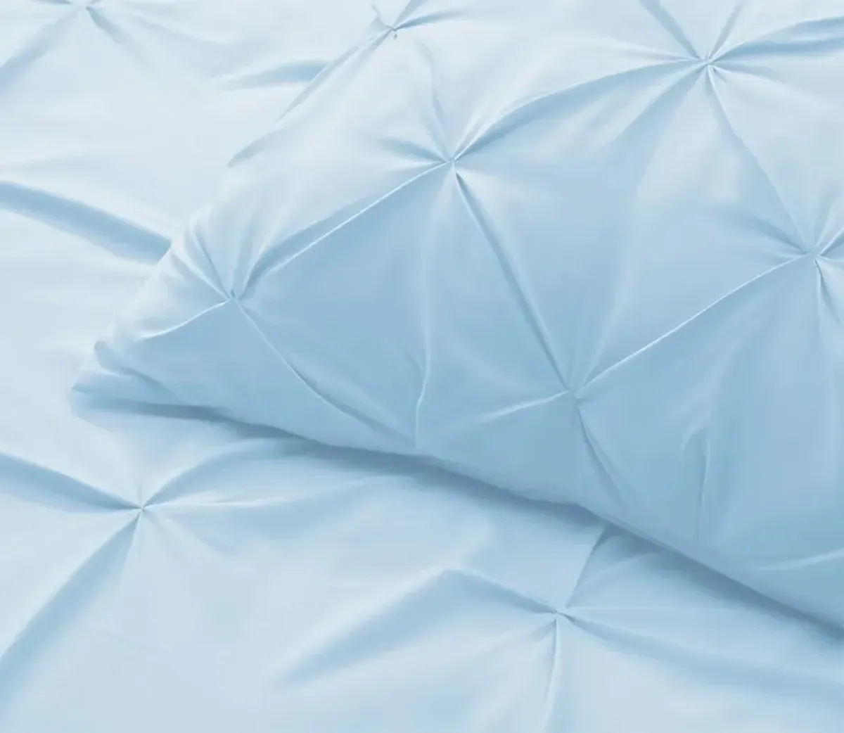 Sleeptone Tranquility Pinch Down Alternative Comforter and Sham Set - Ice Blue - King