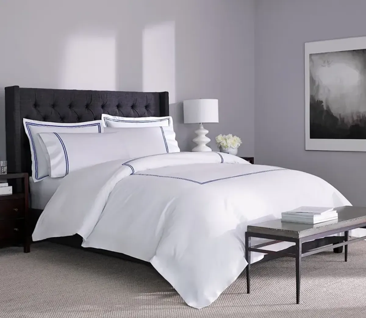 Sleeptone Hotel Luxury 6-Piece Sheet Set - White/Taupe - California King