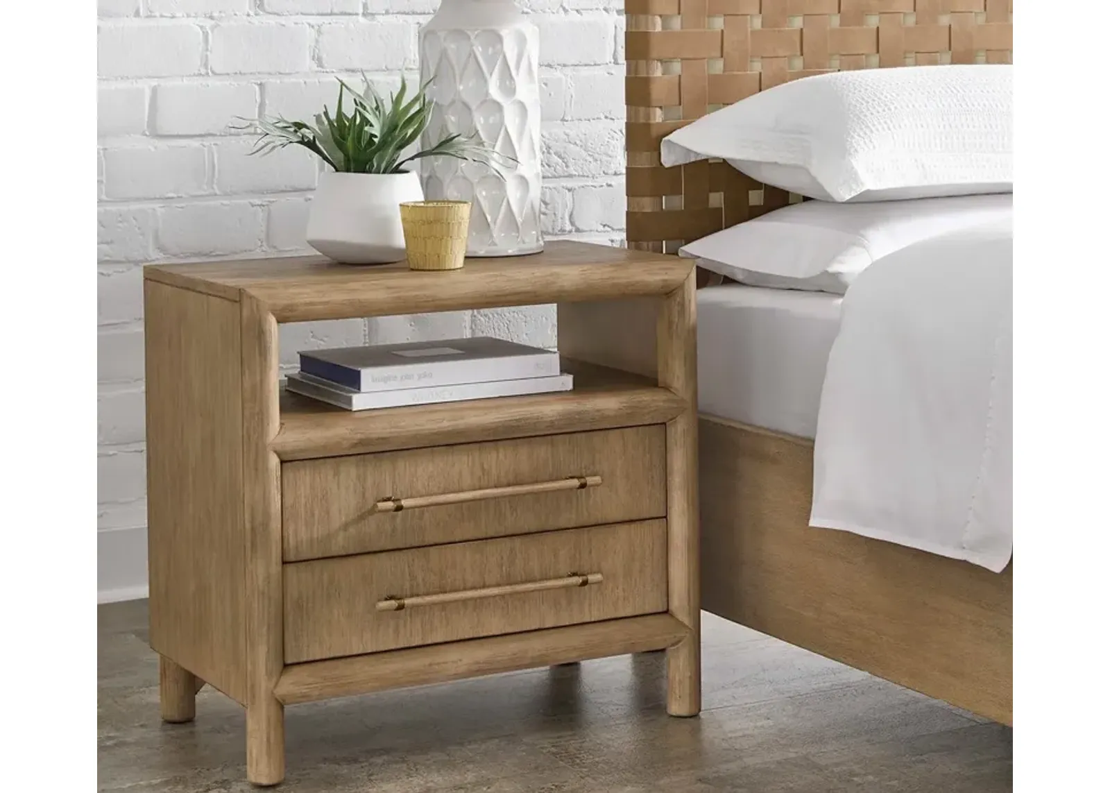 Modus Furniture Dorsey 2-Drawer Nightstand with USB