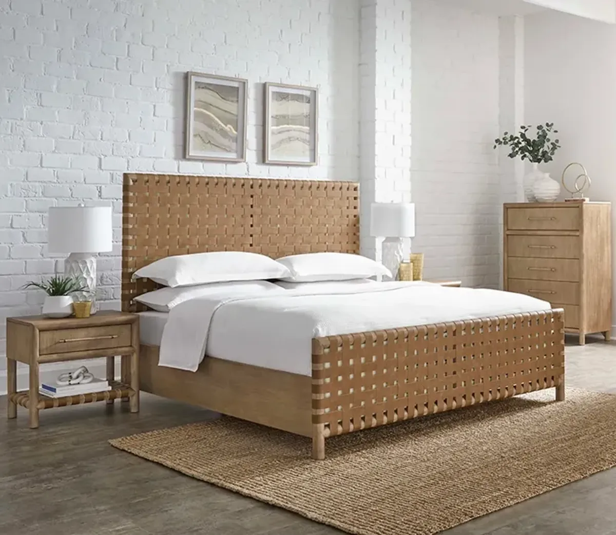 Modus Furniture Dorsey Woven Bed - 12" Height - Queen