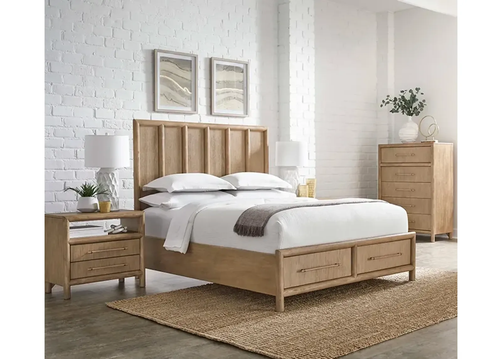 Modus Furniture Dorsey Wood Storage Bed - 12" Height - Queen