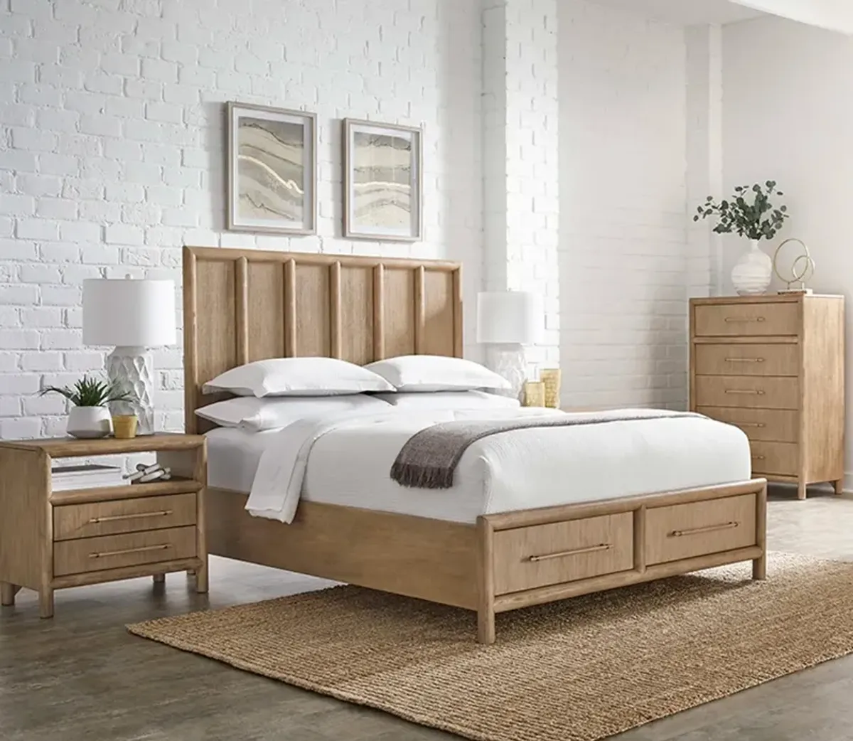 Modus Furniture Dorsey Wood Storage Bed - 12" Height - Queen