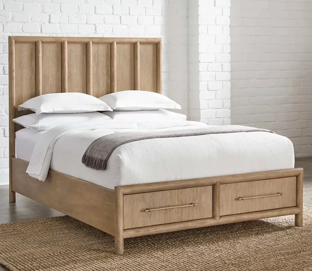 Modus Furniture Dorsey Wood Storage Bed - 12" Height - King