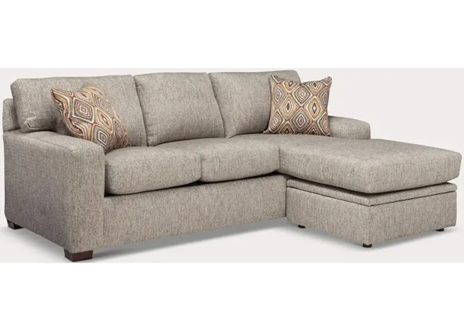 Overnight Sofa Desiree Upholstered Sleeper Sofa - Memory Foam - Queen with Chaise