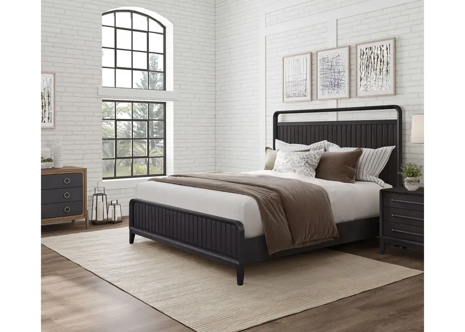 Bernard Furniture Group Elure Wood Open Panel Bed - Queen