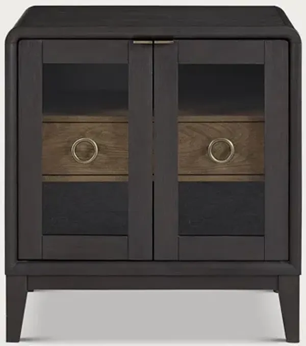 Bernard Furniture Group Elure Glass Door Nightstand