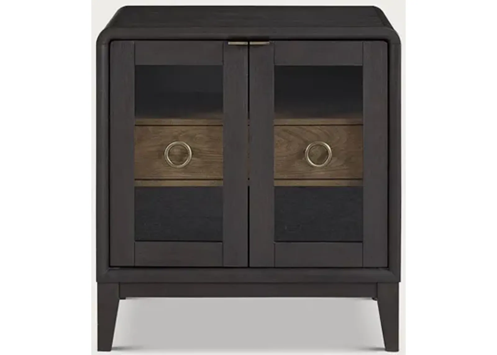 Bernard Furniture Group Elure Glass Door Nightstand