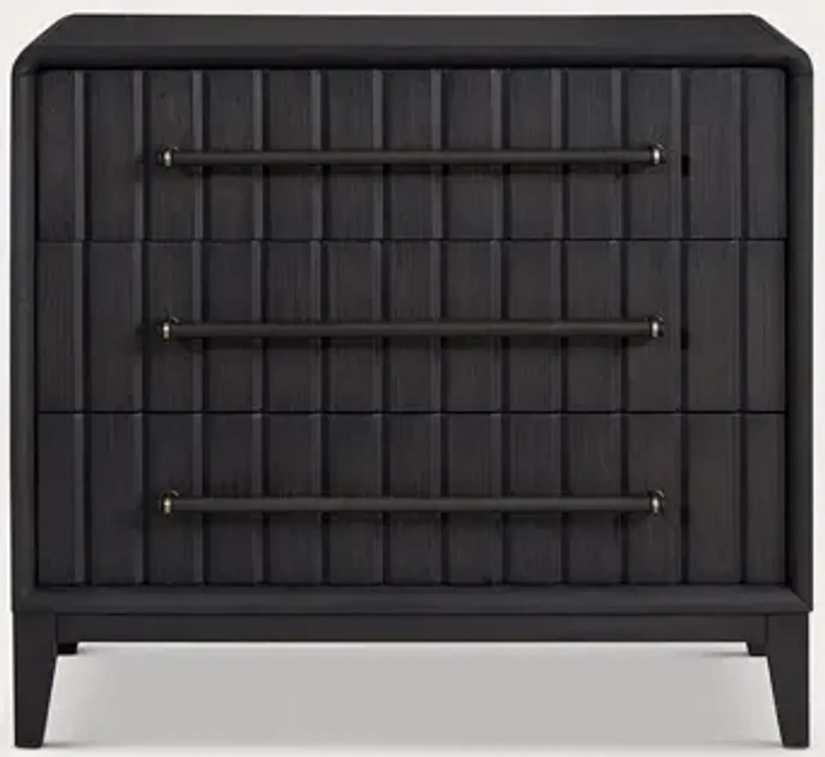 Bernard Furniture Group Elure Slatted Wood Bachelor Chest