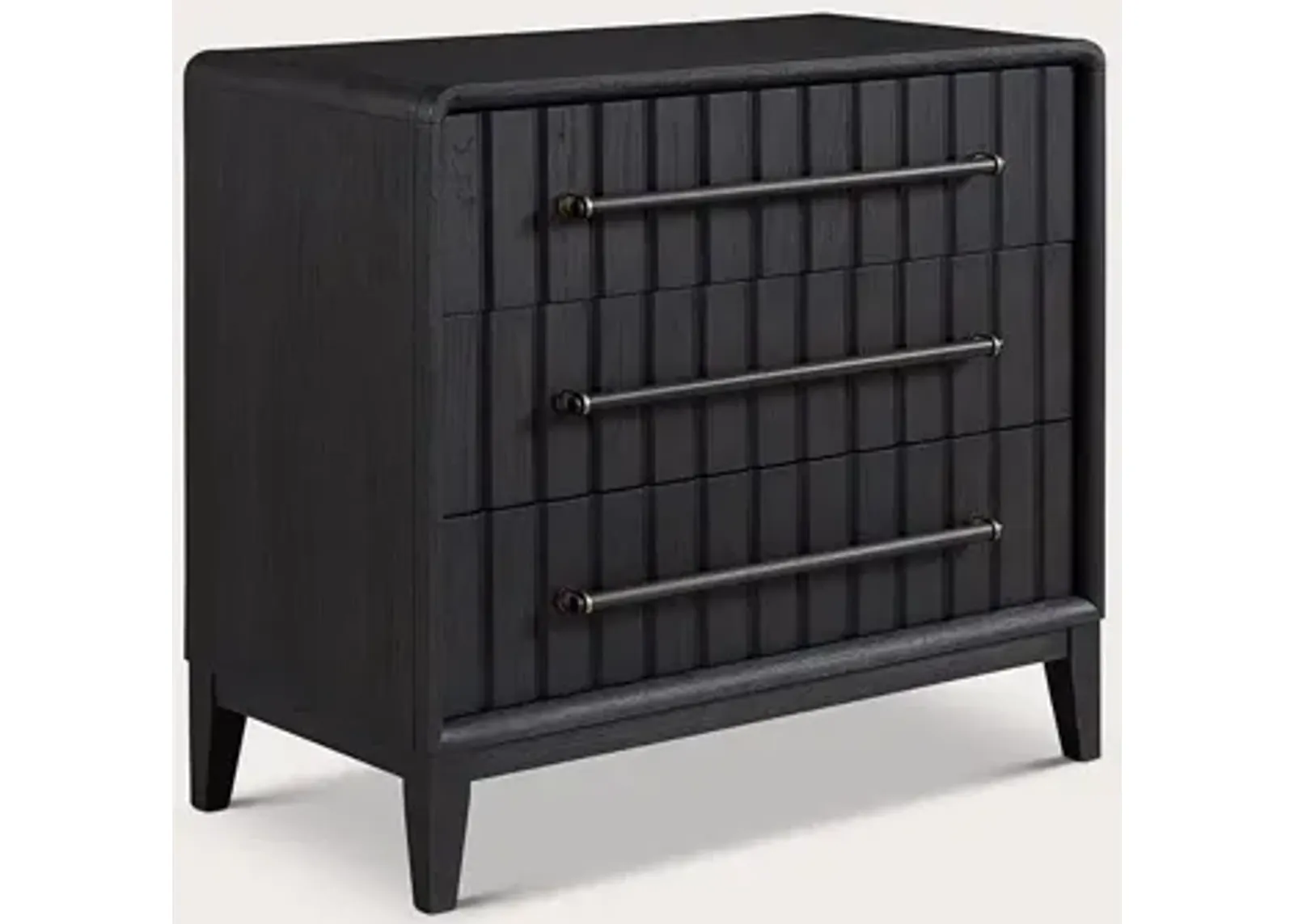 Bernard Furniture Group Elure Slatted Wood Bachelor Chest