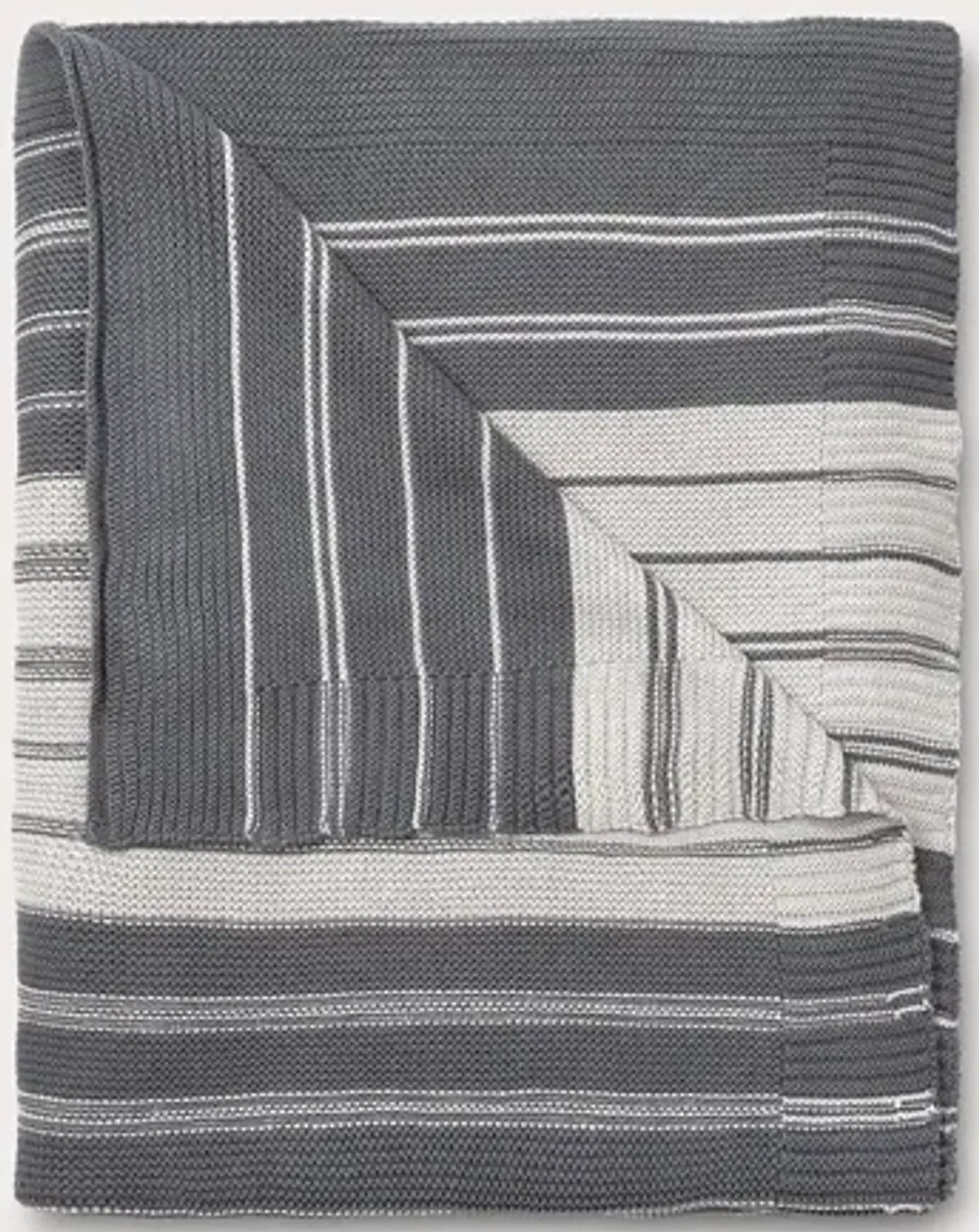 Cariloha Striped Bamboo Knit Throw Blanket