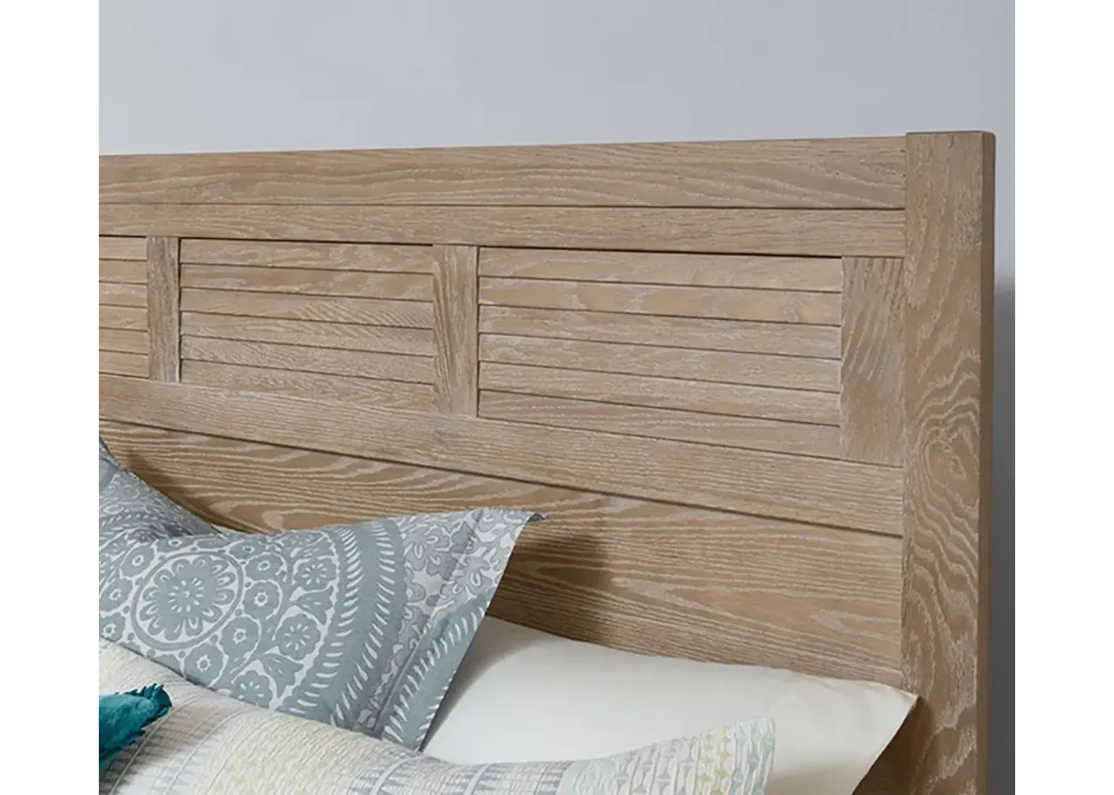 Vaughan Bassett Passageways Deep Sand Louvered Headboard - Deep Sand - Queen