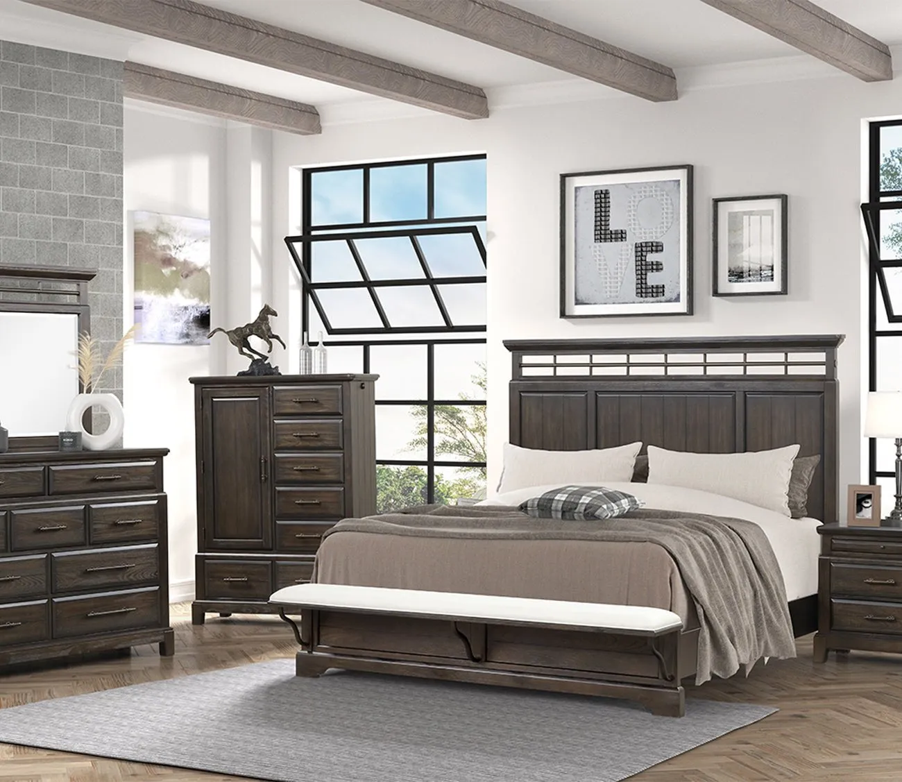 Bernards Furniture Group Bellamy Lane Panel Bedroom Set - Queen