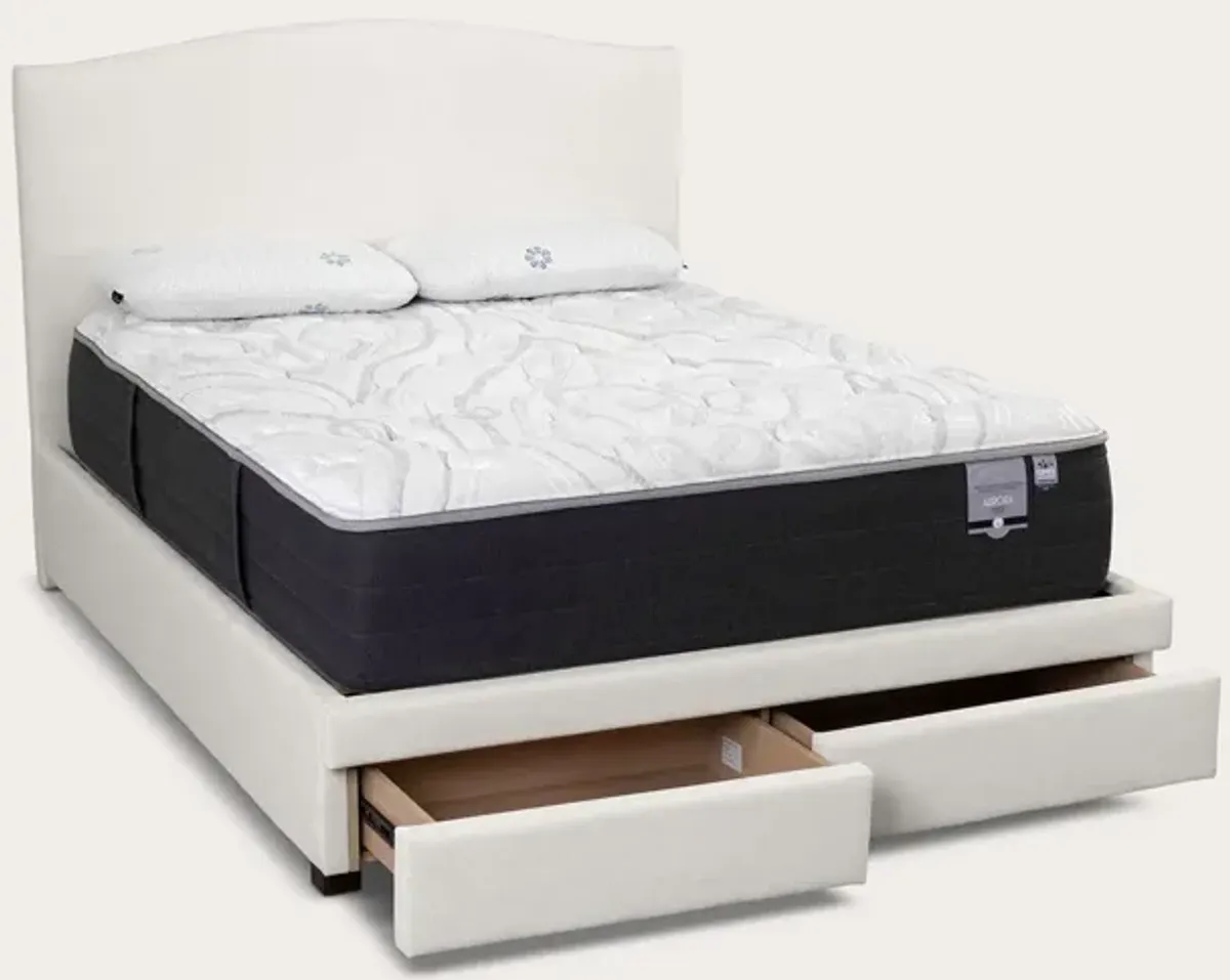 Bassett Mirror Kemper Camel Arch Storage Bed - Bone - Queen