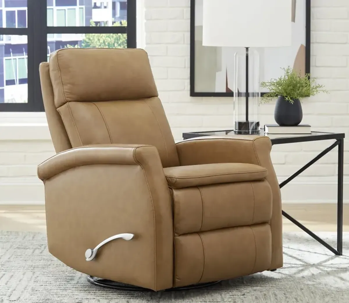 Parker House Bristol Swivel Glider Recliner Chair - Russet