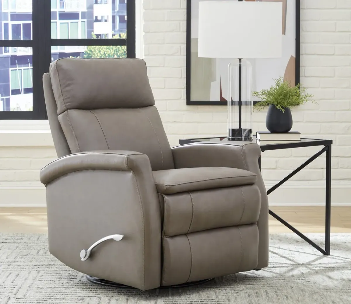 Parker House Bristol Swivel Glider Recliner Chair - Russet