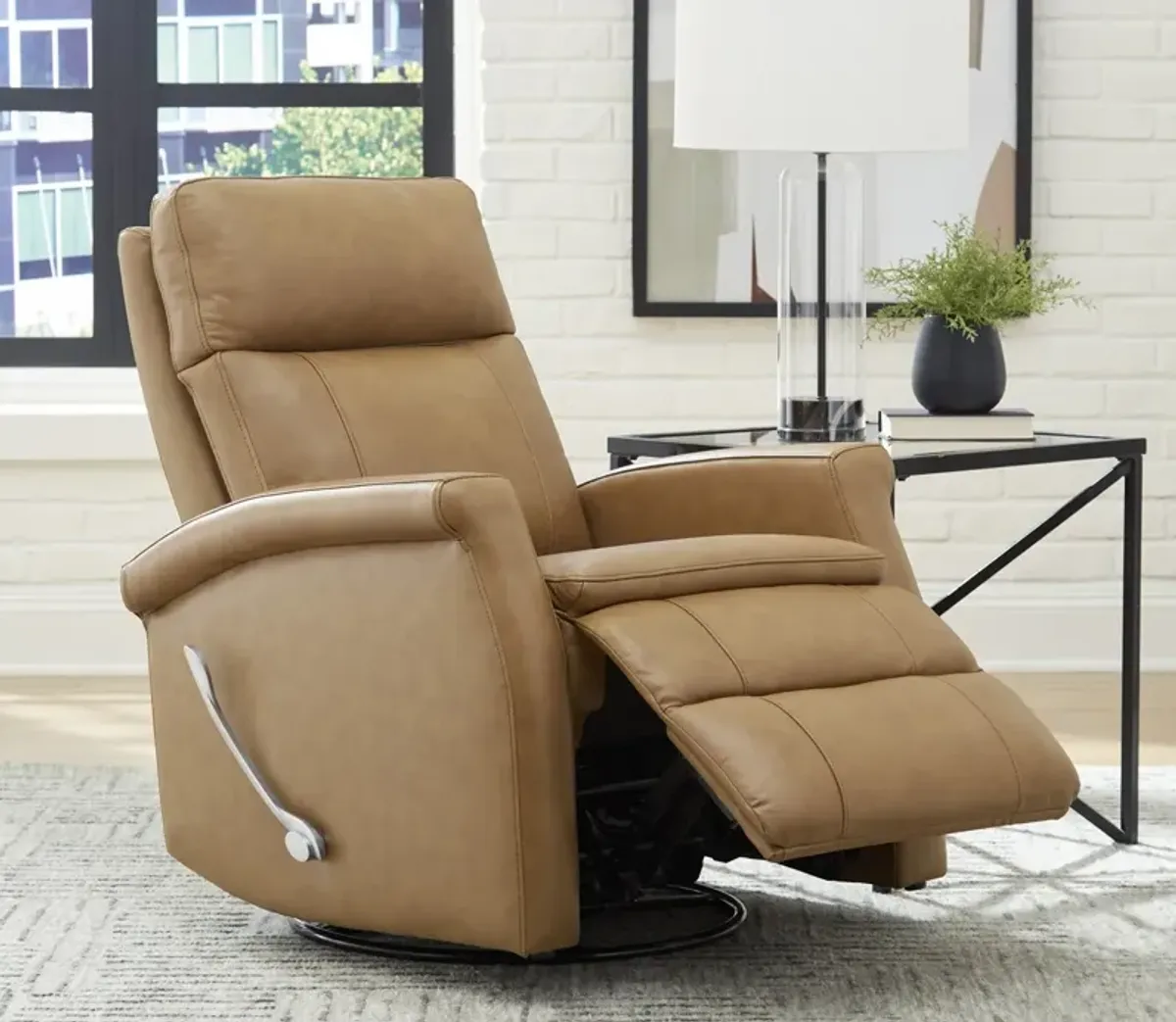 Parker House Bristol Swivel Glider Recliner Chair - Russet