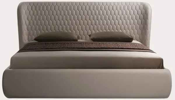 Casa Bianca Agoura Leather Upholstered Storage Bed - Queen