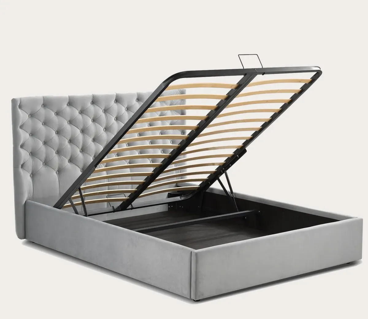 Casa Bianca Parker Tufted Velvet Upholstered Storage Bed