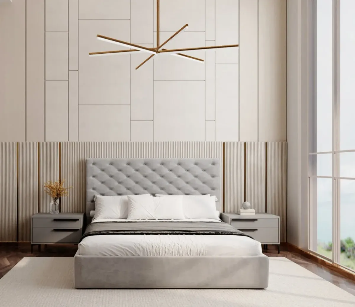 Casa Bianca Parker Tufted Velvet Upholstered Storage Bed