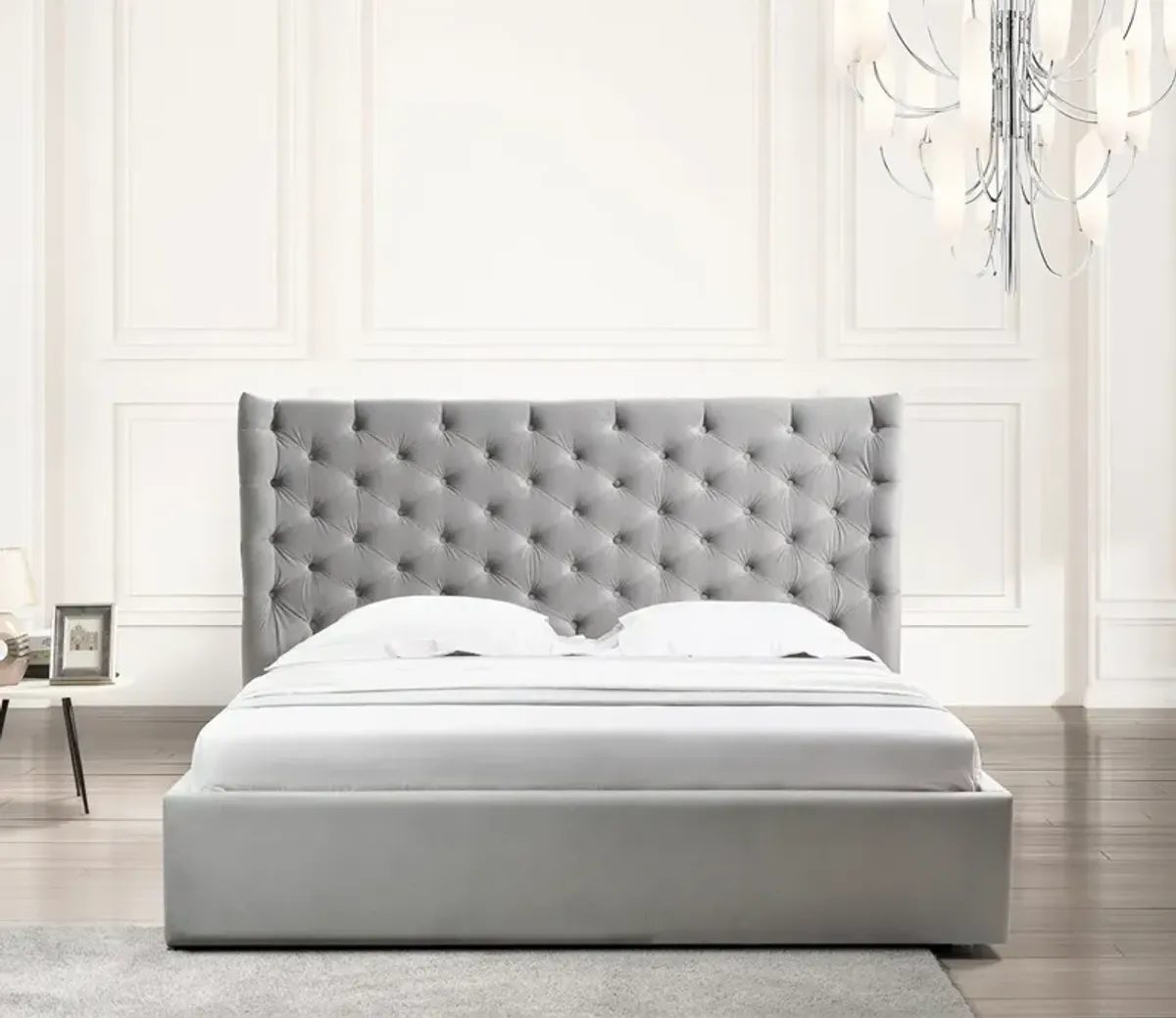 Casa Bianca Parker Tufted Velvet Upholstered Storage Bed