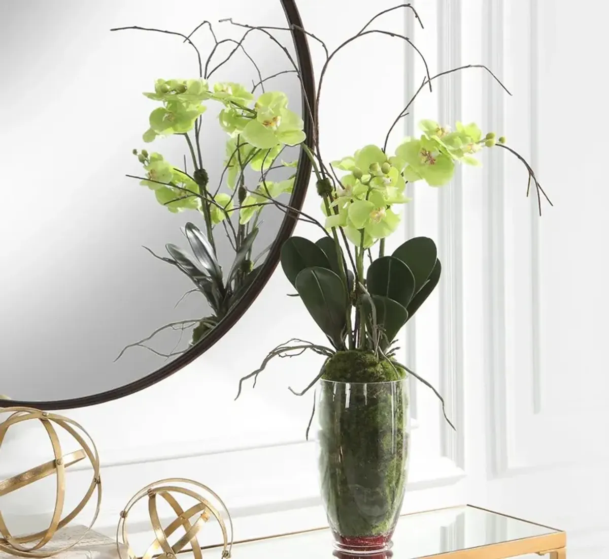 Uttermost Valdive Faux Green Orchid