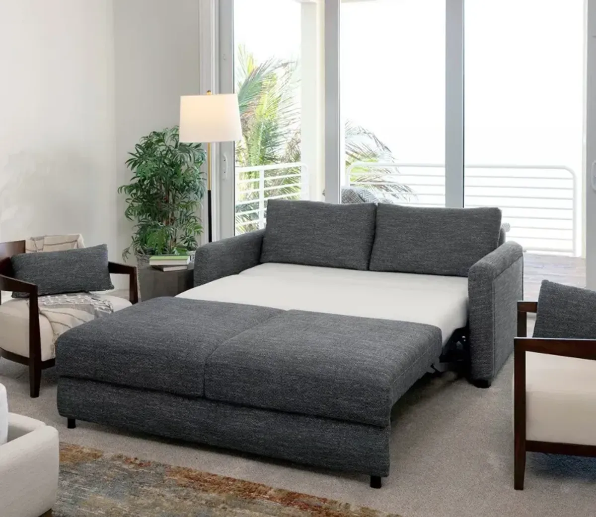 CM Home Amani Sleeper Sofa - Charcoal - Full XL