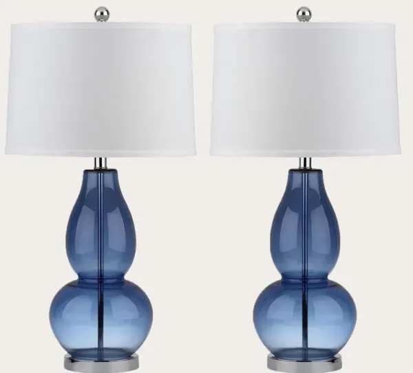 Safavieh Mercurio Blue Gourd Table Lamp Set of 2